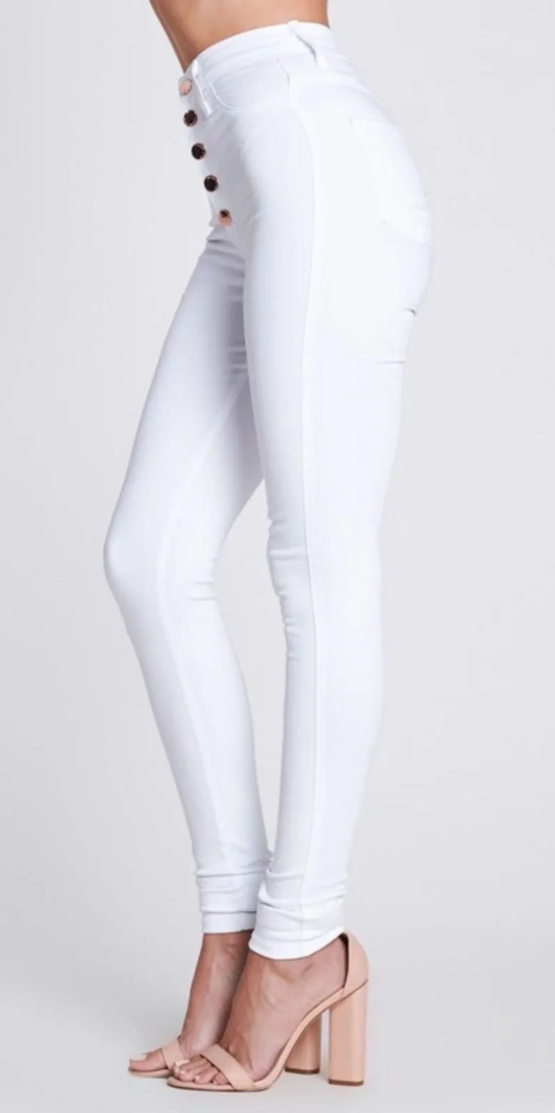 White Wash High Waist Jeans