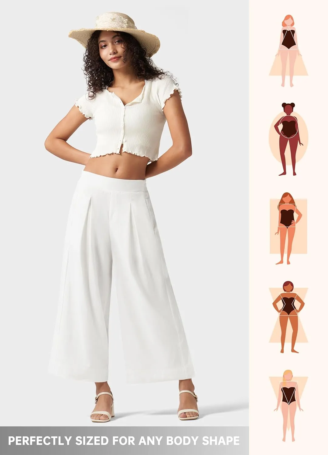 Willit Women's Linen Pants Wide Leg Casual Beach Summer Pants Palazzo Lounge Pants with Pockets
