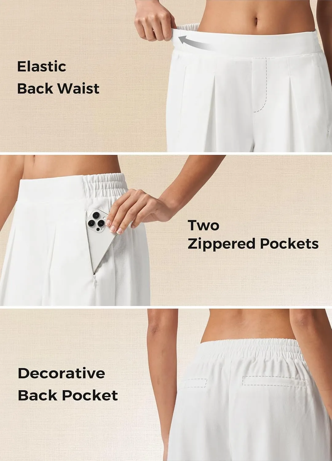 Willit Women's Linen Pants Wide Leg Casual Beach Summer Pants Palazzo Lounge Pants with Pockets