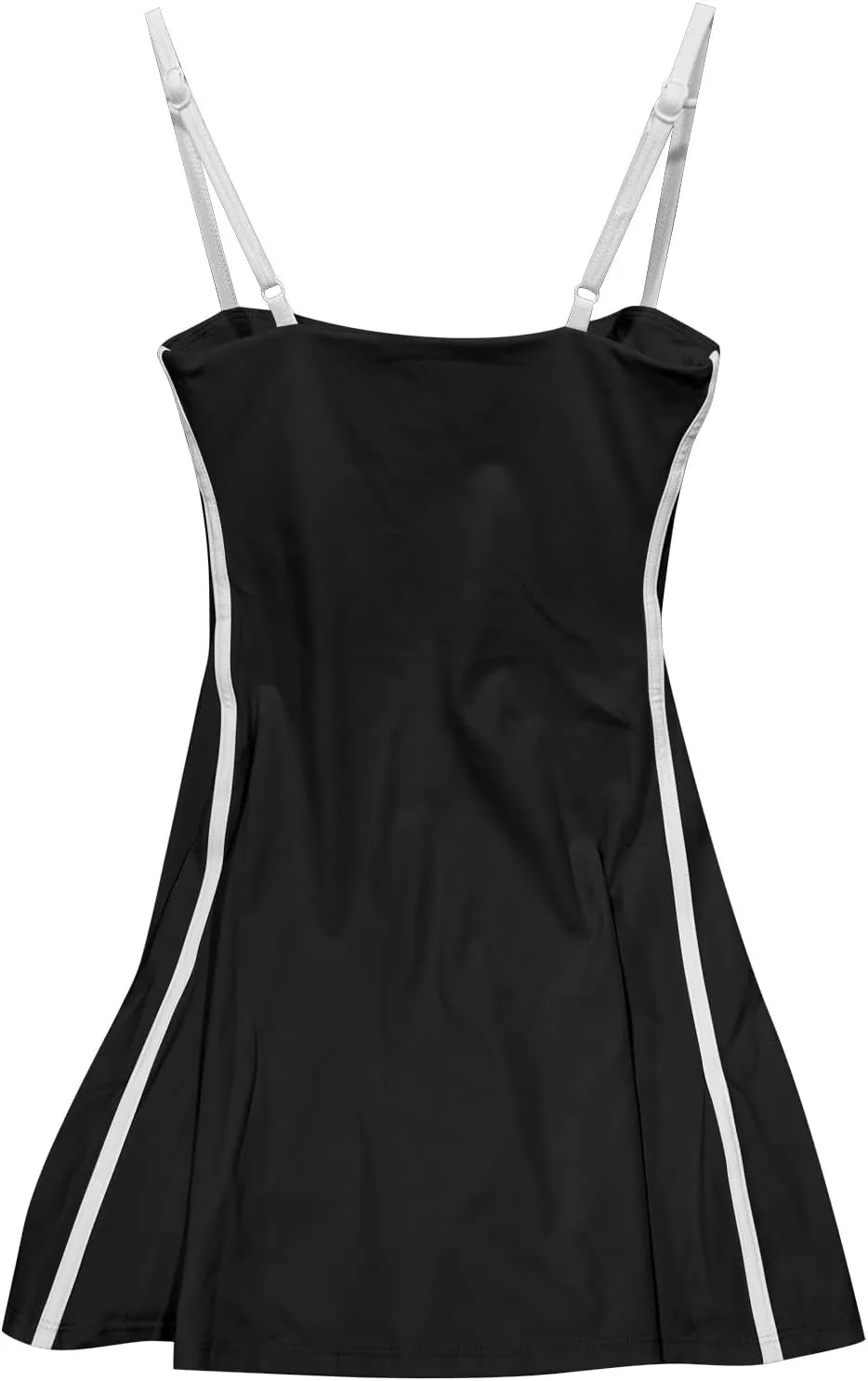 Womens Tennis Sleeveless Mini Dress Stretch Built in Bra Square Neck Fashion Comfy Workout Athletic Golf Dress