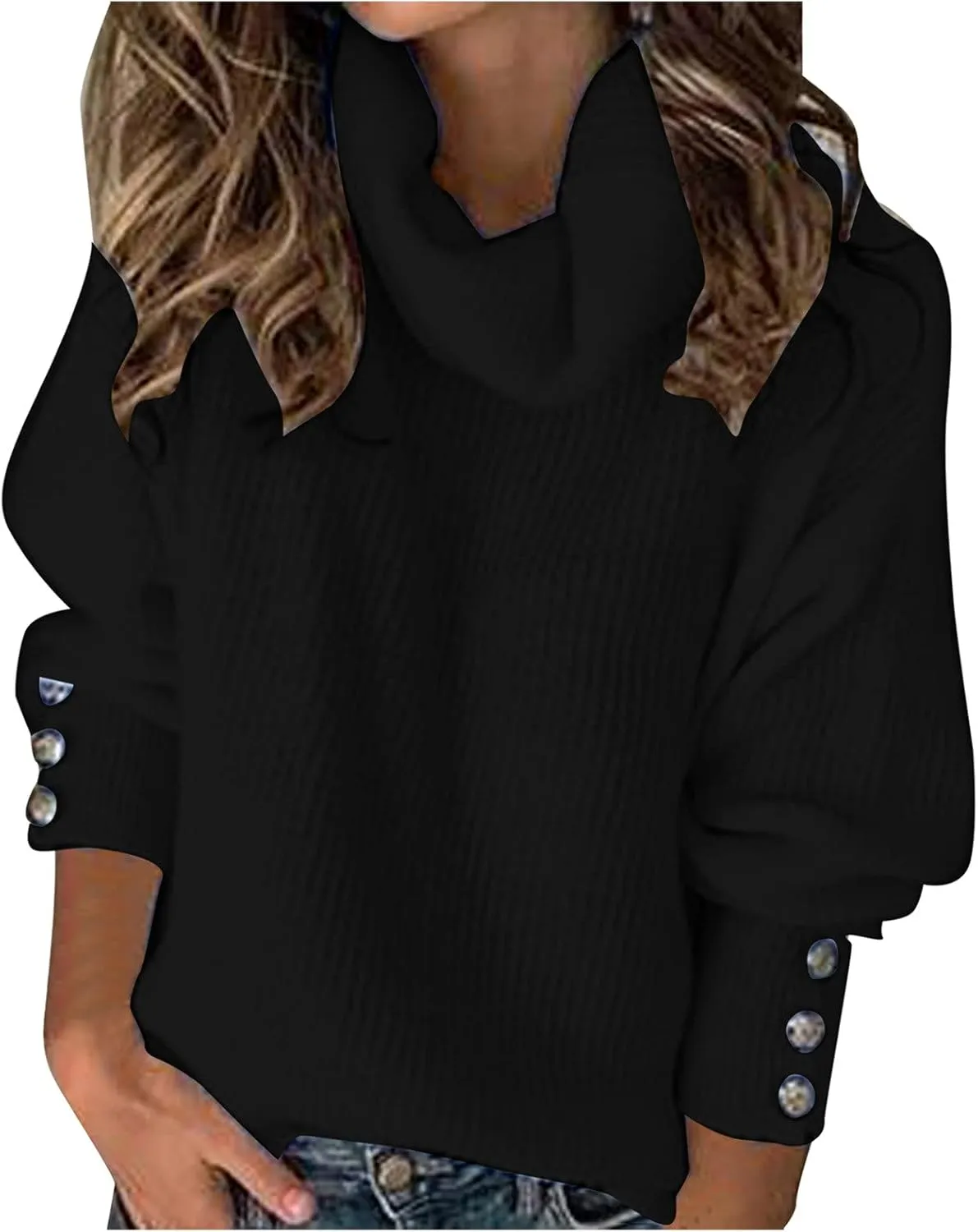 Womens V Neck Long Sleeve Shirts Shoulder Women's Loose Fashion Comfortable Color Loose Casual Fall Fashion Sweaters
